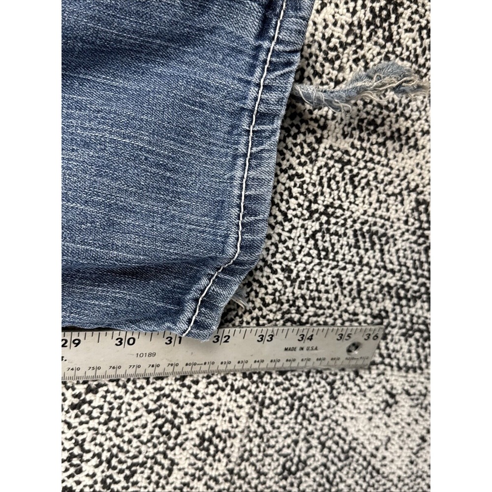 BKE Denim Culture Womens 31L (35 X 31.5) Distressed Destroyed‎ Boot Thick Stitch - Picture 14 of 16
